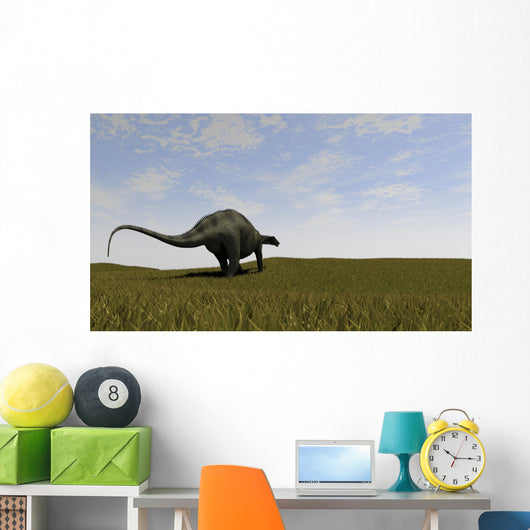 Brachytrachelopan Walking across Prehistoric Wall Decal Design 1