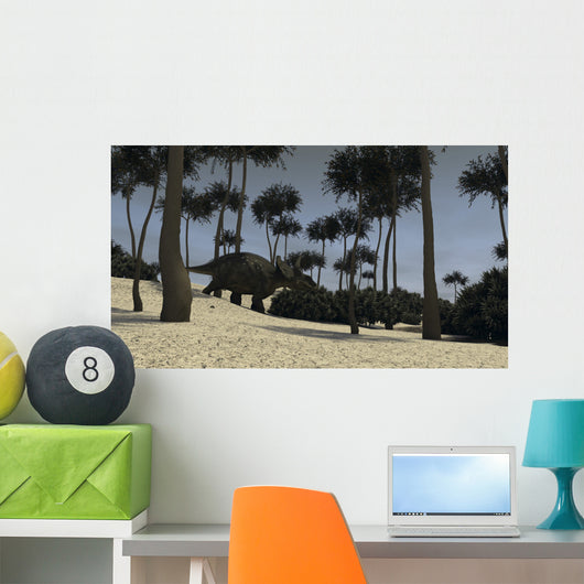 Triceratops Prehistoric Environment Wall Decal Design 1