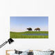 Eurohippus Grazing along Swamp Wall Decal