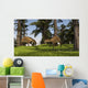 Two Eurohippus Grazing along Wall Decal