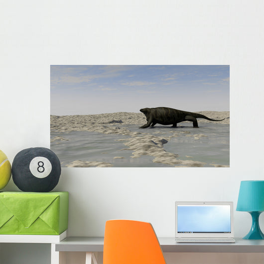 Cotylorhynchus along Shores Prehistoric Wall Decal Design 3
