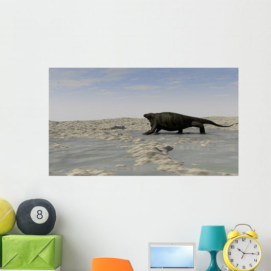 Cotylorhynchus along Shores Prehistoric Wall Decal Design 3