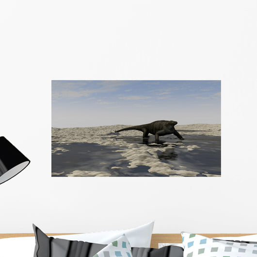 Cotylorhynchus along Shores Prehistoric Wall Decal Design 2