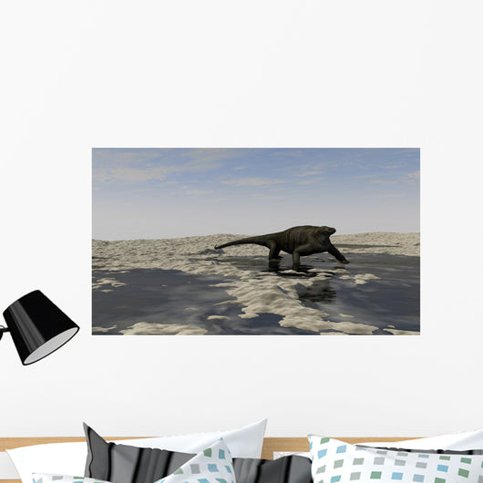 Cotylorhynchus along Shores Prehistoric Wall Decal Design 2