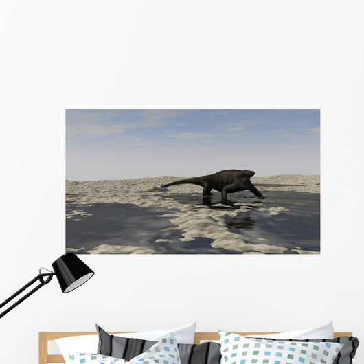 Cotylorhynchus along Shores Prehistoric Wall Decal Design 2