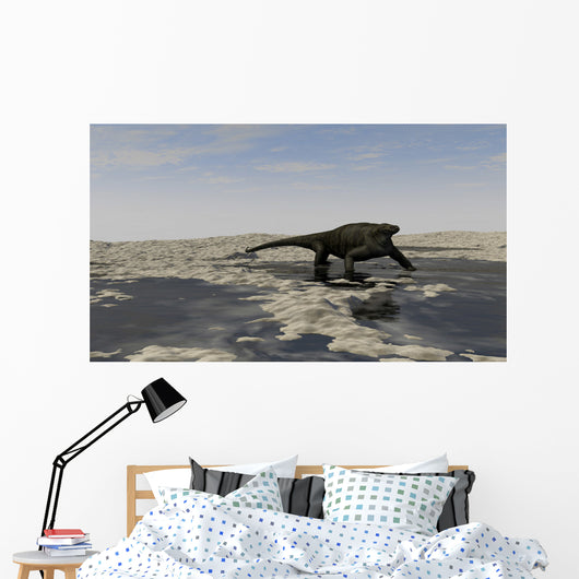 Cotylorhynchus along Shores Prehistoric Wall Decal Design 2