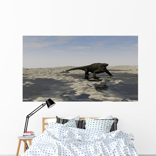 Cotylorhynchus along Shores Prehistoric Wall Decal Design 2