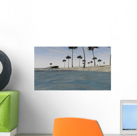 Cotylorhynchus along Shores Prehistoric Wall Decal Design 1