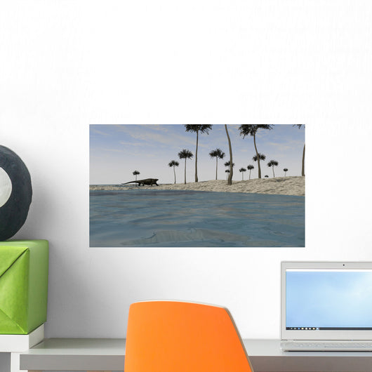 Cotylorhynchus along Shores Prehistoric Wall Decal Design 1