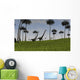 Two Mamenchisaurus Walking across Wall Decal Design 5
