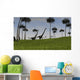 Two Mamenchisaurus Walking across Wall Decal Design 5