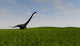 Mamenchisaurus Walking across Grassy Wall Decal Design 2