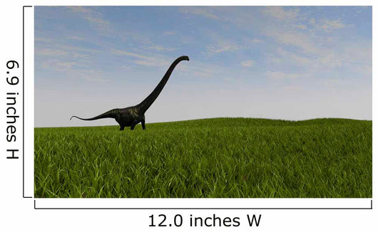 Mamenchisaurus Walking across Grassy Wall Decal Design 2