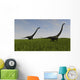 Two Mamenchisaurus Walking across Wall Decal Design 4