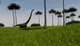 Mamenchisaurus Walking across Grassy Wall Decal Design 1