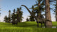 Two Mamenchisaurus Swampy Water Wall Decal