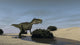 Monolophosaurus Running through Stream Wall Decal