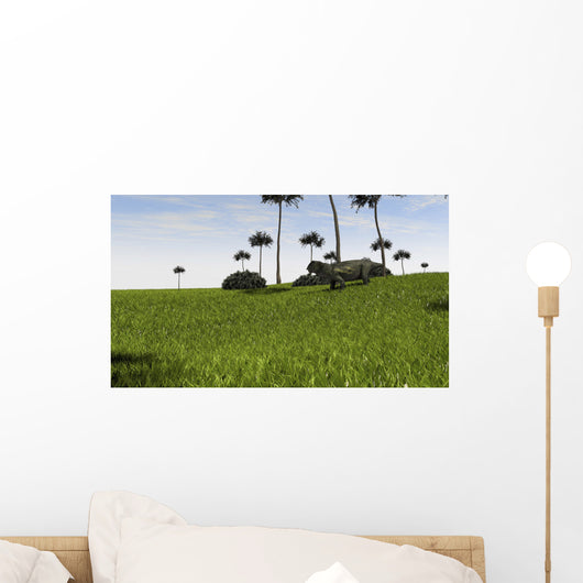 Lystrosaurus Grassy Field Wall Decal Design 1