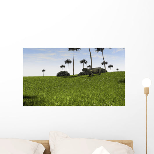 Lystrosaurus Grassy Field Wall Decal Design 1