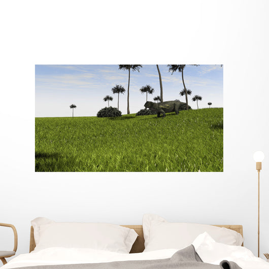 Lystrosaurus Grassy Field Wall Decal Design 1