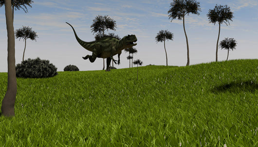 Yangchuanosaurus Running across Grassy Wall Decal Design 2