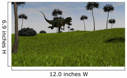 Yangchuanosaurus Running across Grassy Wall Decal Design 2