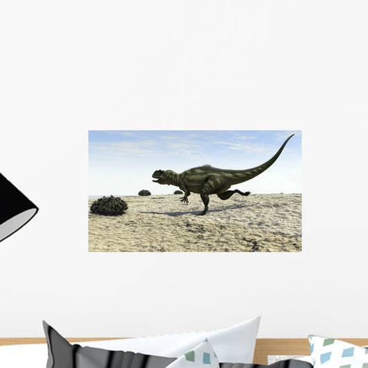 Yangchuanosaurus Running across Barren Wall Decal Design 2
