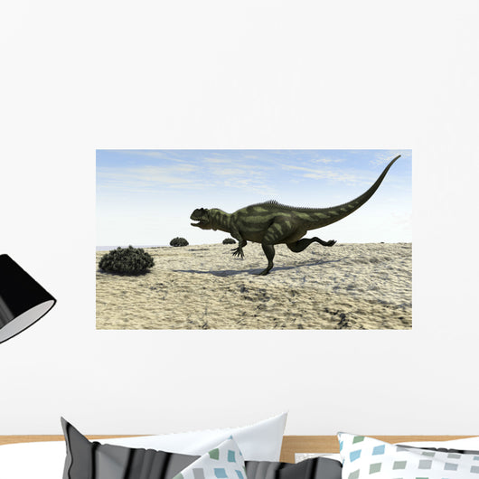 Yangchuanosaurus Running across Barren Wall Decal Design 2