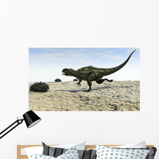 Yangchuanosaurus Running across Barren Wall Decal Design 2