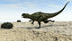 Yangchuanosaurus Running across Barren Wall Decal Design 2
