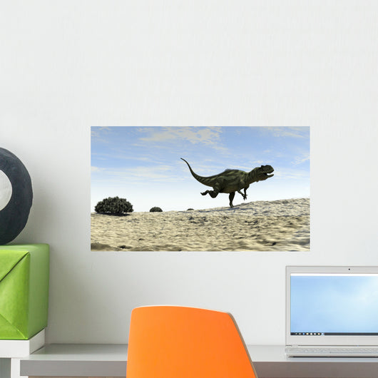 Yangchuanosaurus Running across Barren Wall Decal Design 1