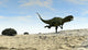 Yangchuanosaurus Running across Barren Wall Decal Design 1