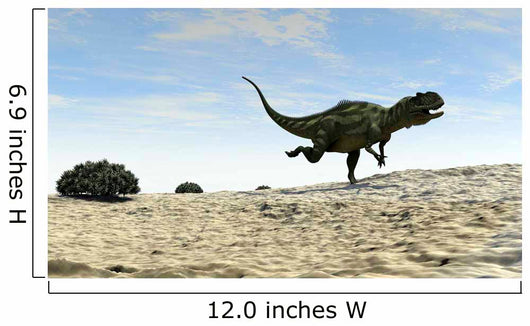 Yangchuanosaurus Running across Barren Wall Decal Design 1