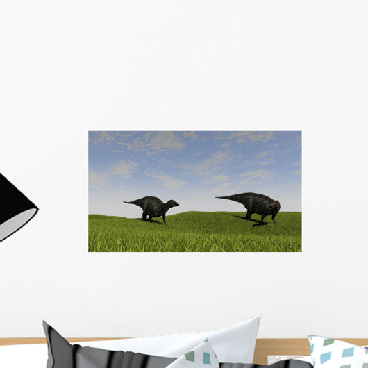 Two Shuangmiaosaurus Walking across Wall Decal Design 2