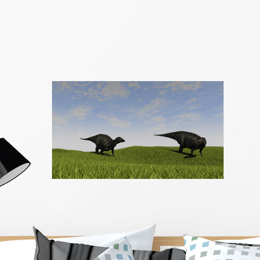 Two Shuangmiaosaurus Walking across Wall Decal Design 2