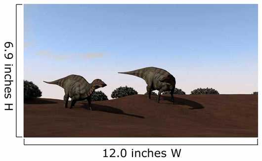 Two Shuangmiaosaurus Walking across Wall Decal Design 1