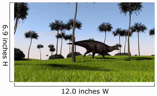 Shuangmiaosaurus Walking across Grassy Wall Decal Design 2