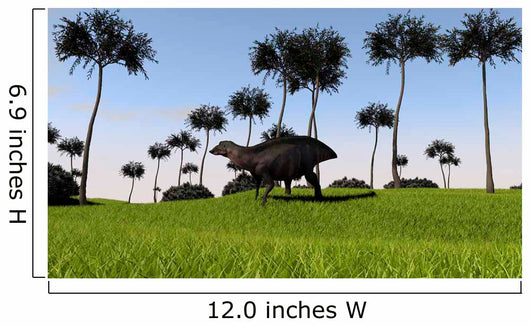Shuangmiaosaurus Walking across Grassy Wall Decal Design 1