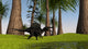 Spinosaurus Hunting along Edge Wall Decal Design 2