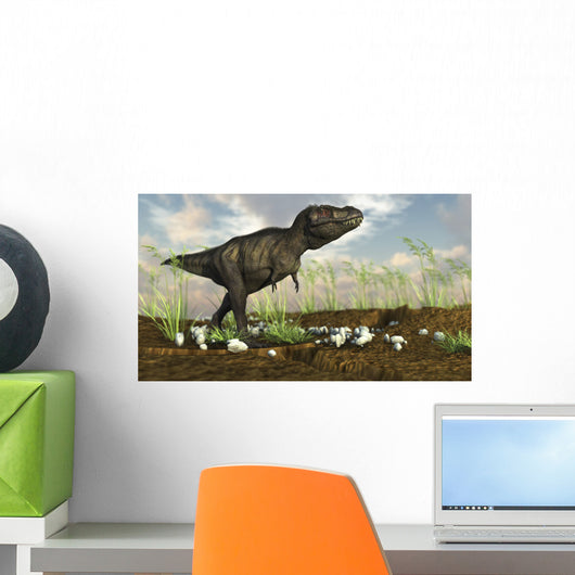 Tyrannosaurus Rex Walking across Wall Decal Design 4