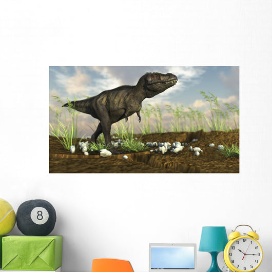 Tyrannosaurus Rex Walking across Wall Decal Design 4