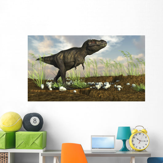 Tyrannosaurus Rex Walking across Wall Decal Design 4