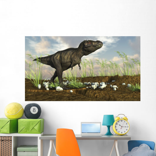 Tyrannosaurus Rex Walking across Wall Decal Design 4