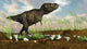 Tyrannosaurus Rex Walking across Wall Decal Design 4