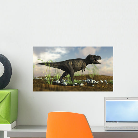Tyrannosaurus Rex Walking across Wall Decal Design 3