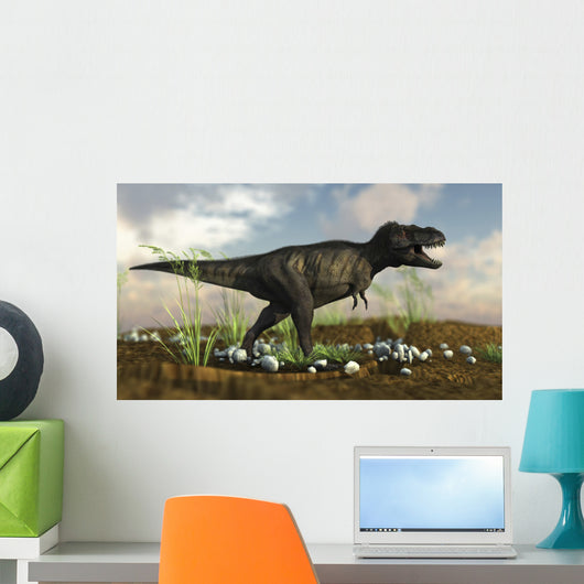 Tyrannosaurus Rex Walking across Wall Decal Design 3