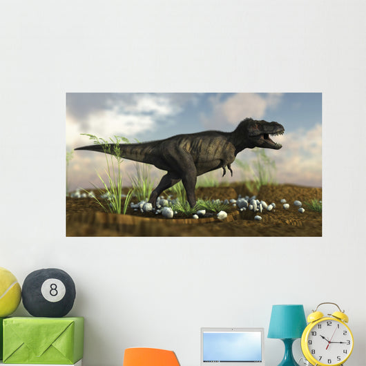 Tyrannosaurus Rex Walking across Wall Decal Design 3