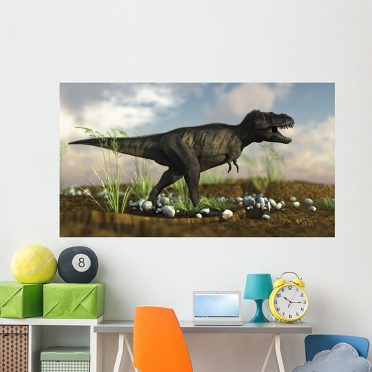 Tyrannosaurus Rex Walking across Wall Decal Design 3