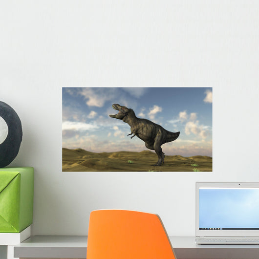 Tyrannosaurus Rex Desert Terrain Wall Decal