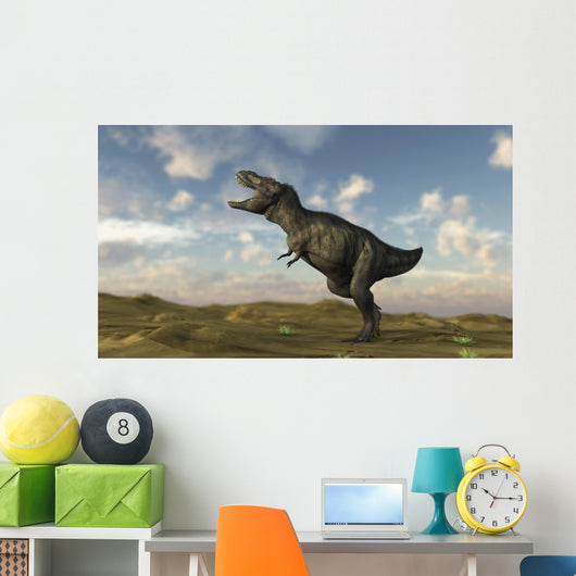 Tyrannosaurus Rex Desert Terrain Wall Decal
